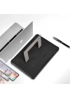 More TR Apple Macbook Pro 14.2 2023 A2779 Wiwu Defender Stand Case Taşınabilir Standlı Magnetik PU Laptop Çantası