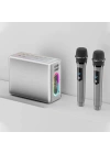 Wiwu P19 Thunder Bluetooth Speaker Hoparlör ve Karaoke Bluetooth Çift Mikrofon
