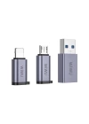 Wiwu Wi-C031 Concise Serisi 3in1 Type-C to USB-A/Micro Usb/Lightning Adaptör Paketi