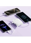 Wiwu Wi-P042 Monaco Serisi Lightning ve Type-C Kablolu Dijital LED Göstergeli Askılı Powerbank 10000mAh