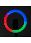 Zore MJ38 RGB 25W Ring Light Canlı Yayın 38cm USB li ve Telefon Stand