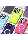 More TR Apple iPhone 14 Pro Kılıf Magsafe Şarj Özellikli YoungKit Crystal Color Serisi Kapak