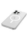 More TR Apple iPhone 14 Pro Max Kılıf Zore Wireless Şarj Özellikli Şeffaf Tek Kamera Çerçeveli Porto Kapak