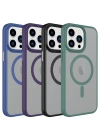 More TR Apple iPhone 15 Pro Kılıf Mat Arka Yüzey Wireless Şarj Özellikli Zore Flet Magsafe Kapak