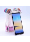 Galaxy Note 8 Kılıf Zore Micky Taşlı Sıvılı Silikon