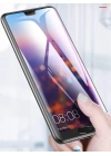 Huawei P20 Pro Zore Kenarları Kırılmaya Dayanıklı Cam Ekran Koruyucu