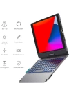 More TR Apple iPad 10.2 (8.Nesil) Wiwu Waltz Rotating Keyboard Kablosuz Dönebilen Klavye