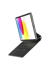 More TR Apple iPad 10.Nesil 2022 10.9 Klavyeli Kılıf Touchpad Klavye Aydınlatmalı Wiwu KX005 Keyboard