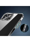 More TR Apple iPhone 12 Pro Max Kılıf Standlı Şeffaf Silikon Zore L-Stand Kapak