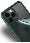 More TR Apple iPhone 12 Pro Max Kılıf Zore Dor Silikon Temperli Cam Kapak