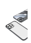 More TR Apple iPhone 13 Pro Kılıf Sert PC Renkli Çerçeveli Zore Riksos Kapak