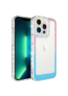 More TR Apple iPhone 13 Pro Max Kılıf Simli ve Renk Geçiş Tasarımlı Lens Korumalı Zore Park Kapak