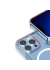 More TR Apple iPhone 13 Pro Max Wiwu Magsafe Şarj Özellikli Lens Korumalı Şeffaf Silikon Kapak
