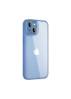 More TR Apple iPhone 14 Plus Kılıf ​​​​​Wiwu GCC-105 Lens Korumalı Renkli Kenar Arkası Şeffaf Multicolor Kapak
