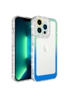 More TR Apple iPhone 14 Pro Kılıf Simli ve Renk Geçiş Tasarımlı Lens Korumalı Zore Park Kapak