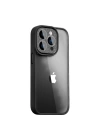 More TR Apple iPhone 14 Pro Max Kılıf ​​​​​Wiwu GCC-105 Lens Korumalı Renkli Kenar Arkası Şeffaf Multicolor Kapak