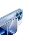 More TR Apple iPhone 14 Pro Max Kılıf Wiwu Lens Korumalı Renkli Kenar Arkası Şeffaf Vivid Clear Kapak
