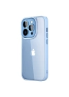 More TR Apple iPhone 14 Pro Max Kılıf Wiwu Lens Korumalı Renkli Kenar Arkası Şeffaf Vivid Clear Kapak
