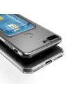 More TR Apple iPhone 8 Plus Kılıf Kartlıklı Şeffaf Zore Setra Clear Silikon Kapak