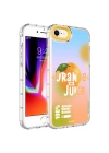 More TR Apple iPhone SE 2020 Kılıf Kamera Korumalı Renkli Desenli Sert Silikon Zore Korn Kapak