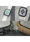 More TR Apple Watch 7 41mm Zore Watch Gard 24 Kenarları Taşlı Sert PC Kasa Ve Ekran Koruyucu