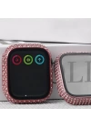More TR Apple Watch 7 41mm Zore Watch Gard 24 Kenarları Taşlı Sert PC Kasa Ve Ekran Koruyucu