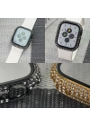 More TR Apple Watch 7 45mm Zore Watch Gard 24 Kenarları Taşlı Sert PC Kasa Ve Ekran Koruyucu