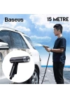 More TR Baseus 15 Metre Sihirli Araç Yıkama Bahçe Sulama Hortumu Simple Life Car Wash Spray Nozzle