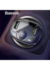 More TR Baseus CCTM S-09A Bluetooth Aktarım Mp3 Araç Kiti Dual Usb Araç Şarjı