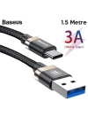 More TR Baseus Golden Belt Usb 3.0 Type C Halat Usb Kablo 1.5 Metre