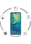 More TR Huawei Mate 20 Zore Kenarları Kırılmaya Dayanıklı Cam Ekran Koruyucu