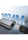 More TR Zore QG04 Type-C to RJ45 Ethernet Dönüştürücü Kablo 1024Mbps 22cm