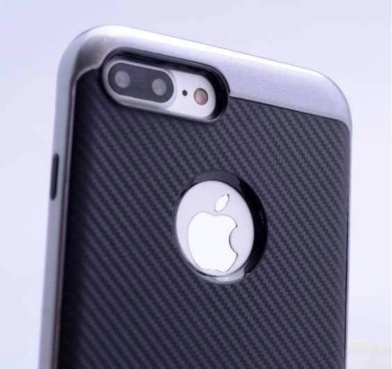 Apple iPhone 7 Kılıf Zore Karbon Mono Silikon