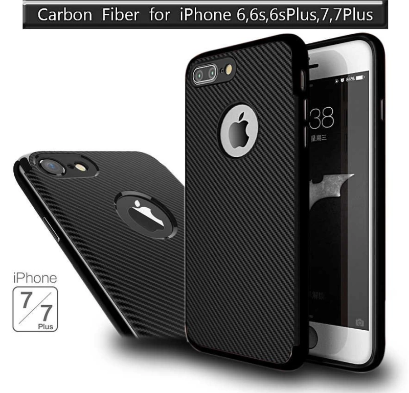 Apple iPhone 7 Plus Kılıf İ-Zore Karbon Silikon