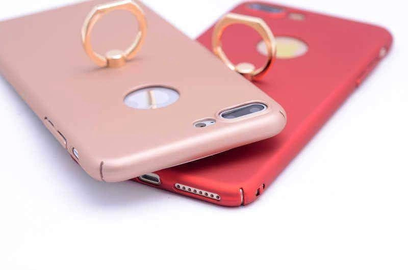 Apple iPhone 7 Plus Kılıf Zore Yüzüklü Rubber Kapak