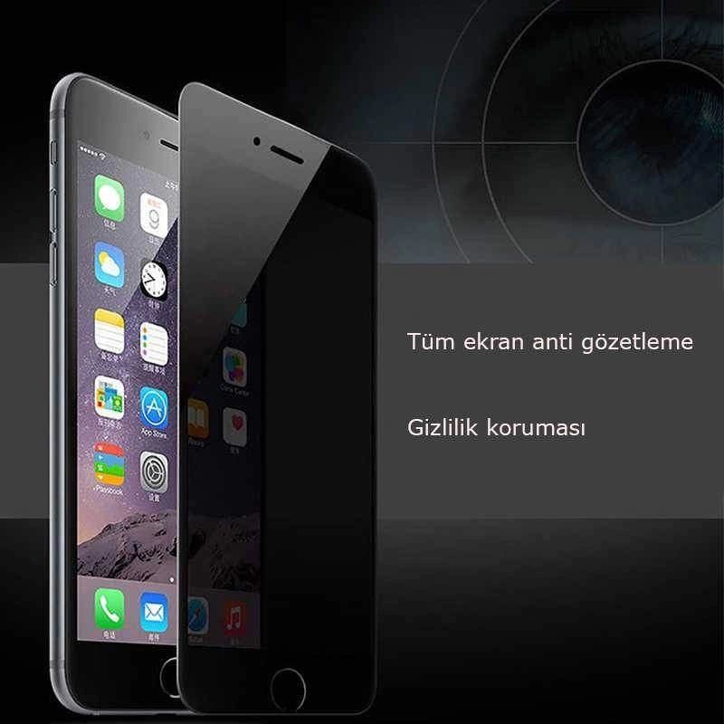 Apple iPhone 7 Plus Zore Kor Privacy Cam Ekran Koruyucu