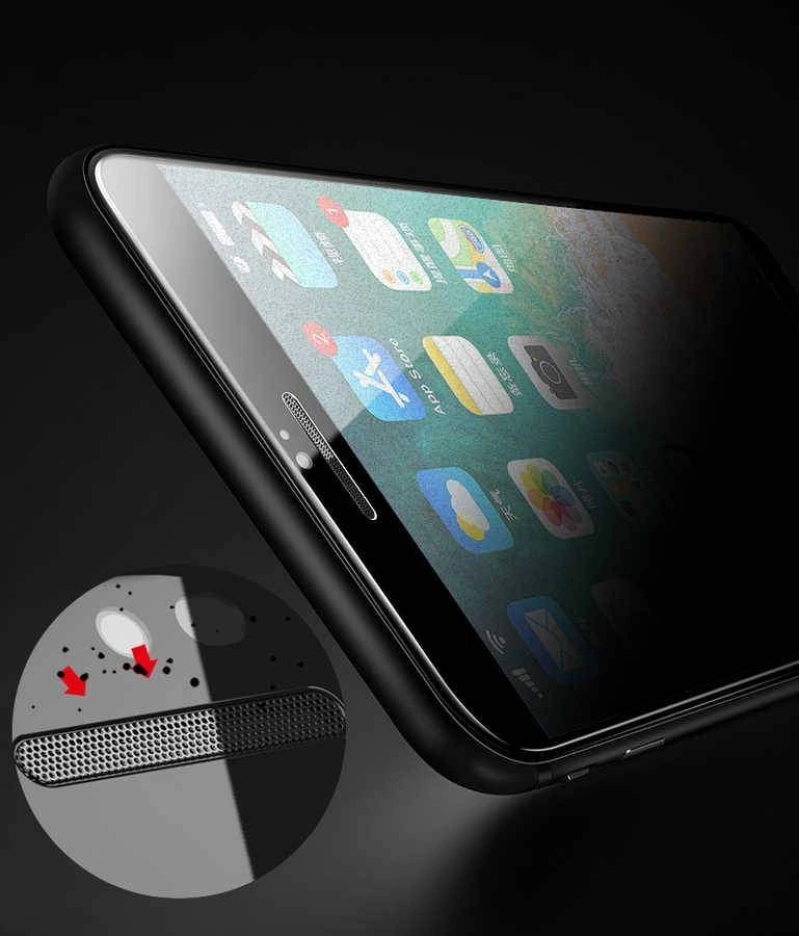 More TR Apple iPhone SE 2020 Zore Anti-Dust Mat Privacy Temperli Ekran Koruyucu
