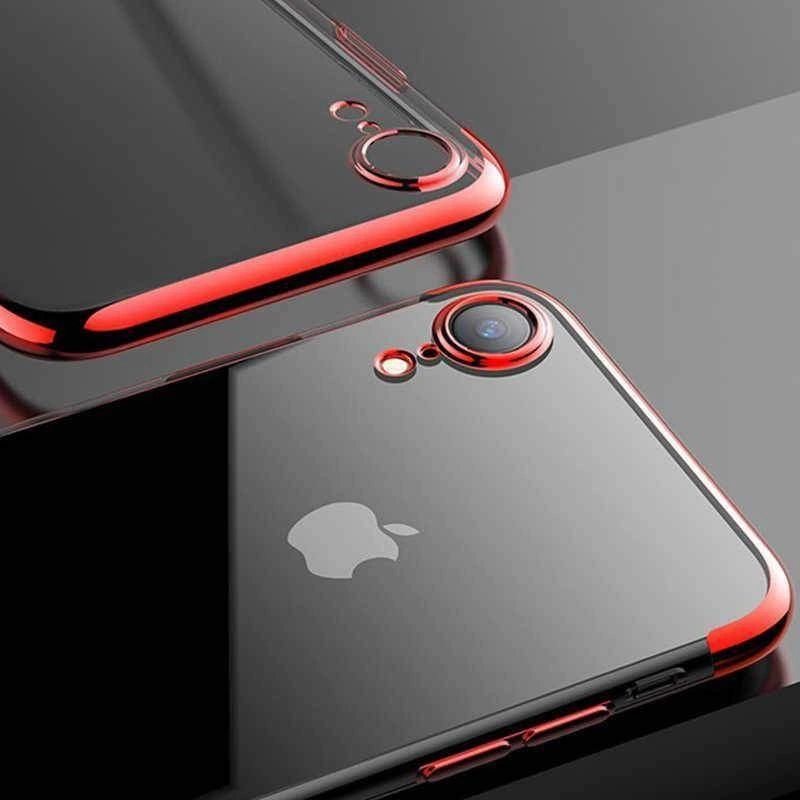 Apple iPhone XR 6.1 Kılıf Zore Dört Köşeli Lazer Silikon Kapak