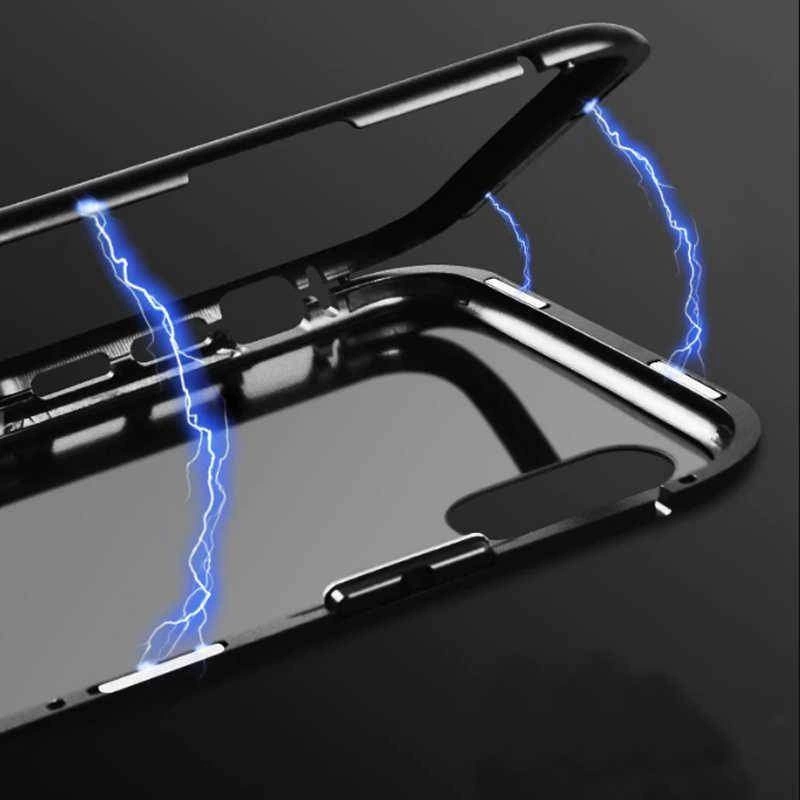 Apple iPhone XS Max 6.5 Kılıf Zore Devrim Mıknatıslı Cam Kapak