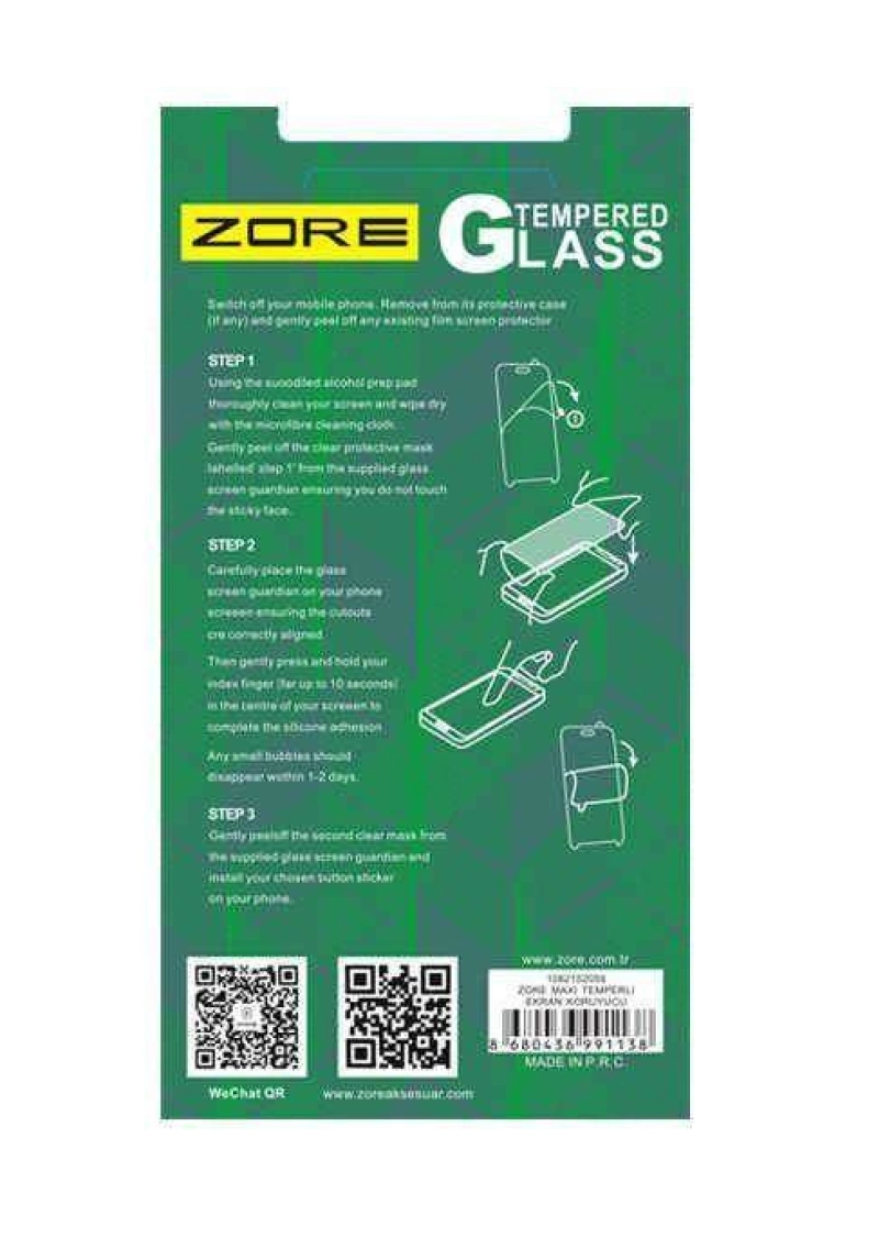 Asus Zenfone Max ZC550KL Zore Maxi Glass Temperli Cam Koruyucu