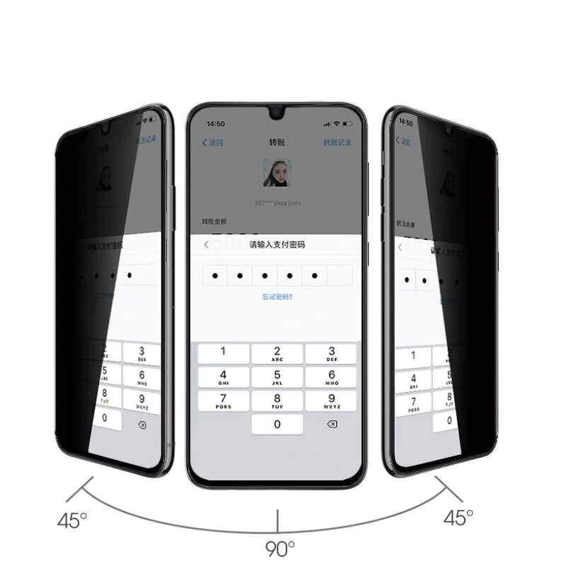 More TR Galaxy A10S Zore New 5D Privacy Temperli Ekran Koruyucu