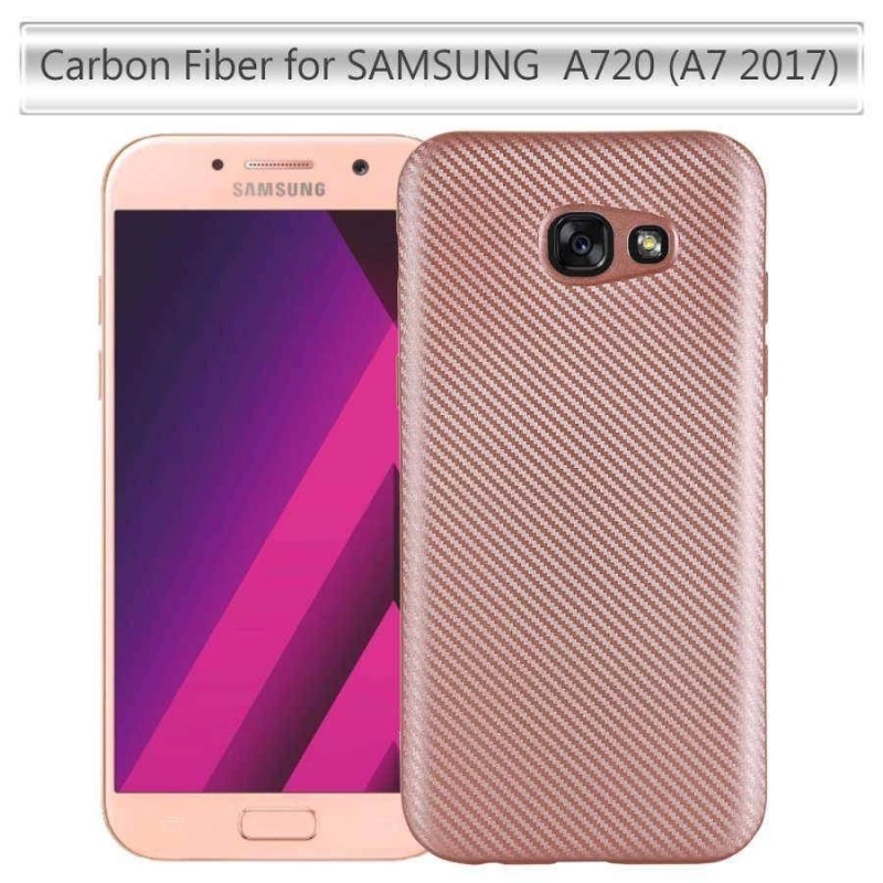 Galaxy A7 2017 Kılıf İ-Zore Karbon Silikon