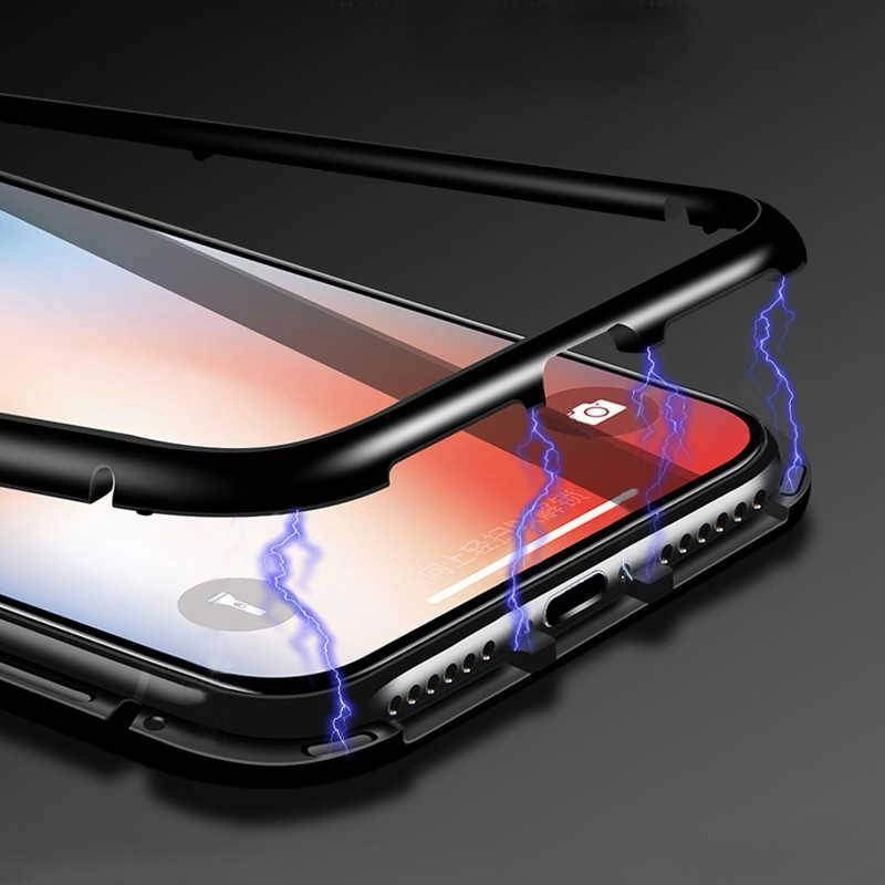 Galaxy A7 2018 Kılıf Zore Devrim Mıknatıslı Cam Kapak