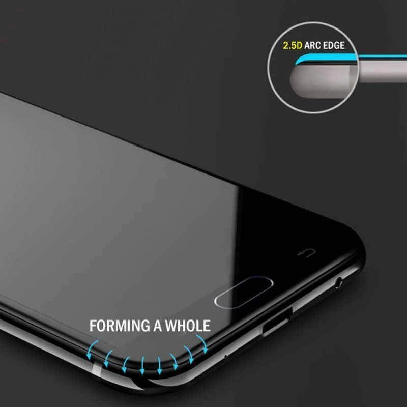 Galaxy J6 Plus Zore Kenarları Kırılmaya Dayanıklı Cam Ekran Koruyucu