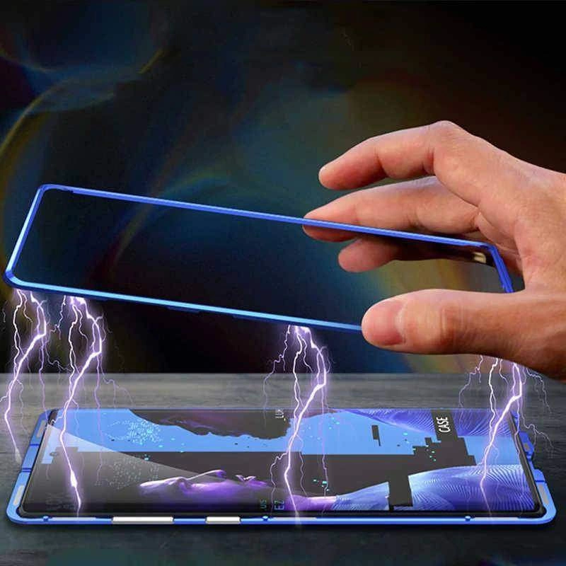 Galaxy Note 10 Kılıf Zore Devrim Mıknatıslı Cam Kapak