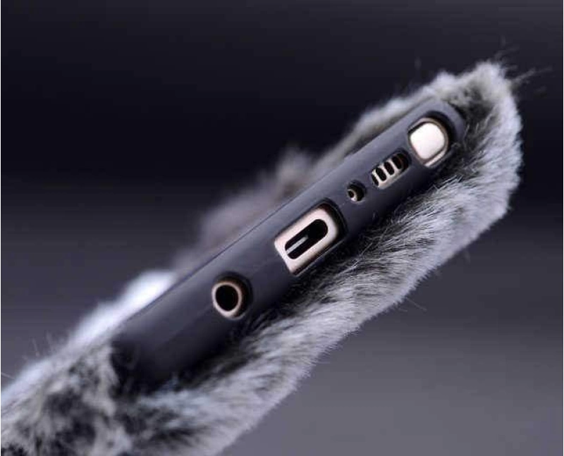 Galaxy Note 8 Kılıf Zore Kulaklı Peluş Kapak
