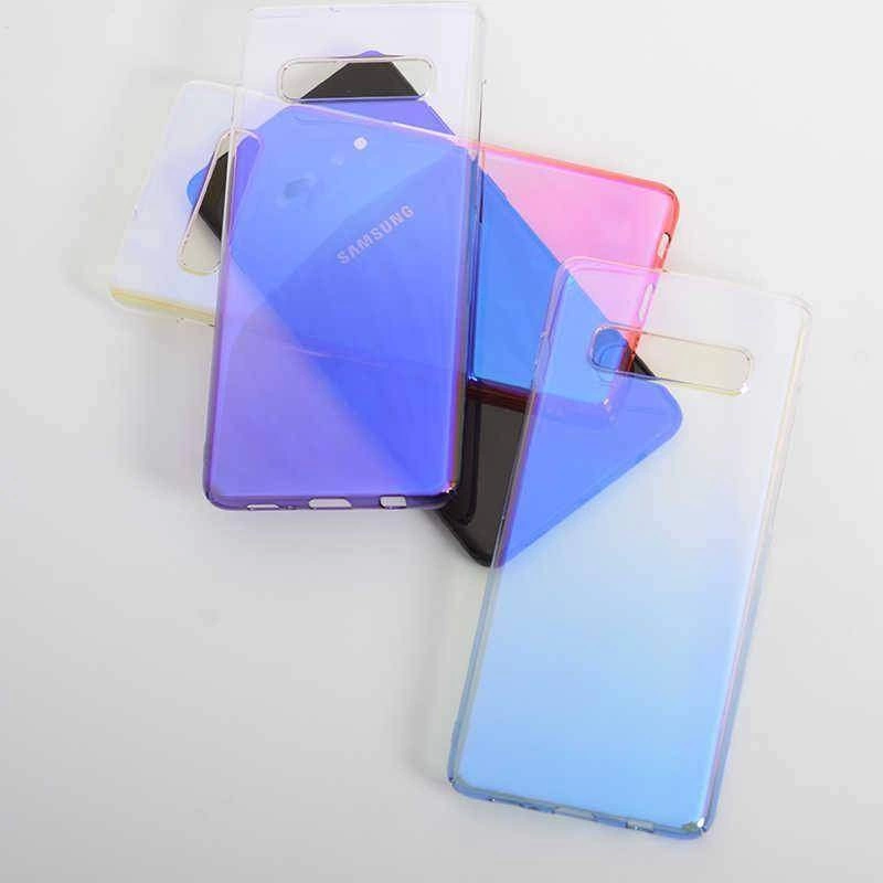 Galaxy S10 Kılıf Zore Renkli Transparan Kapak