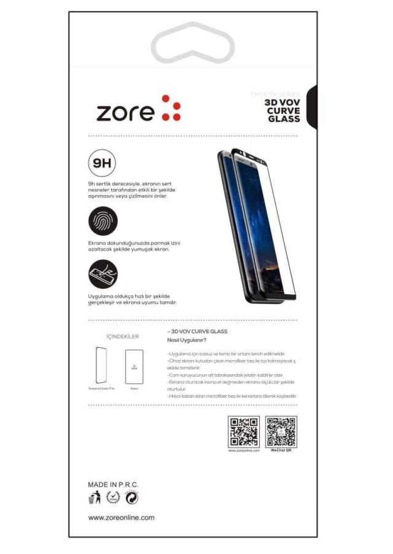 Galaxy S7 Edge Zore 3D Vov Curve Glass Ekran Koruyucu