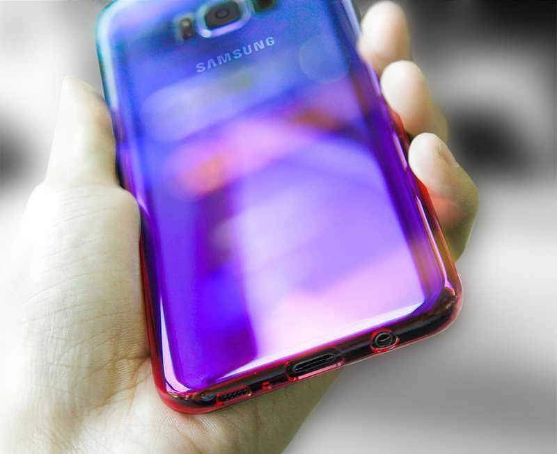 Galaxy S8 Plus Kılıf Zore Renkli Transparan Kapak