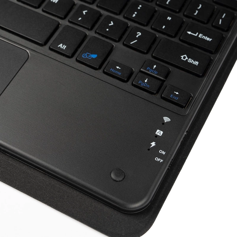 More TR Galaxy Tab A8 10.5 SM-X200 (2021) Zore Border Keyboard Bluetooh Bağlantılı Standlı Klavyeli Tablet Kılıfı